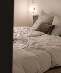 Haven Single-Set Beige | 1× Musselin-Einzelbettwäsche + 1× Kissenbezug 40×80