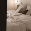 Haven Partner-Set Beige | 2× Musselin Einzelbettwäsche + 2× Kissenbezug 40×80