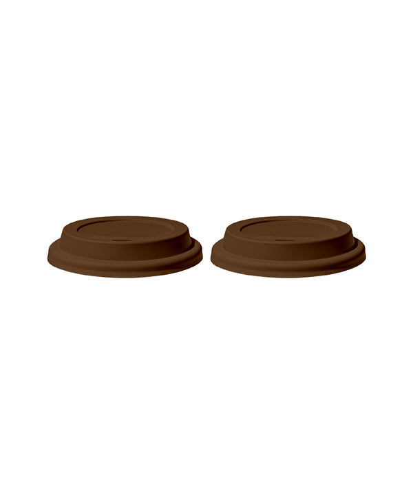 To-Go Becher Silikon-Deckel im 2er Set Braun | Brooklyn