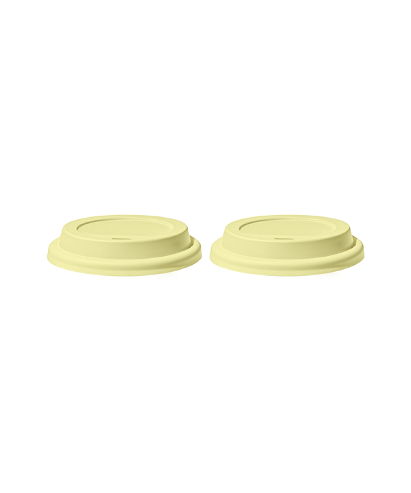 To-Go Becher Silikon-Deckel im 2er Set Butter Lemon | Brooklyn