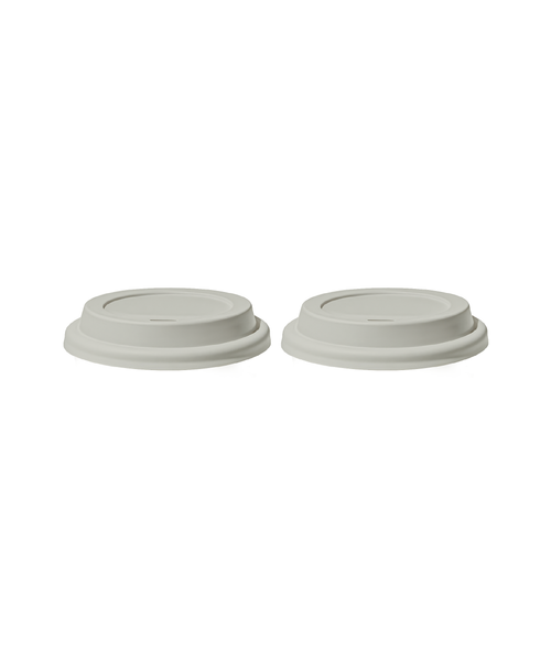 To-Go Becher Silikon-Deckel im 2er Set Greige – brooklyn collection von 7 O'CLOCK