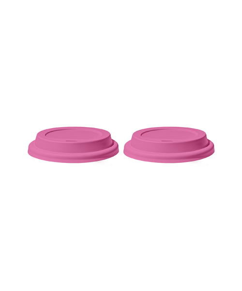 To-Go Becher Silikon-Deckel im 2er Set Pink – brooklyn collection von 7 O'CLOCK