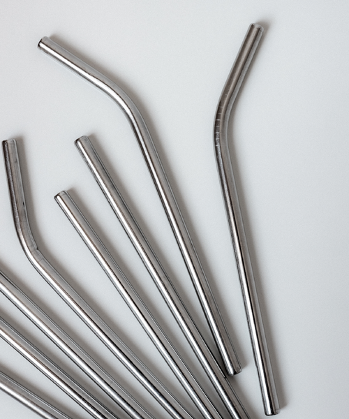 Kurze Edelstahlstrohhalme im 8er Set 15cm aus der Serie Eli – Detailansicht