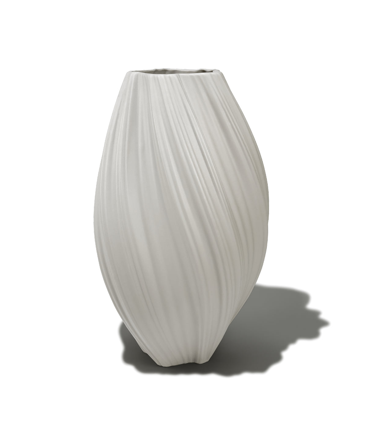 Längliche Keramik Vase Weiß