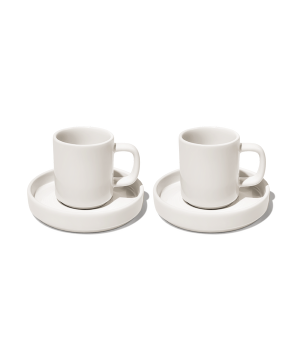 Espresso-Tasse mit Untertasse Cremeweiß | Nia