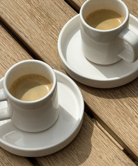 Espresso-Tasse mit Untertasse Cremeweiß | Nia