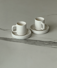 Espresso-Tasse mit Untertasse Cremeweiß | Nia