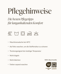 Hellgraue Musselin Einzelbettwäsche | Haven