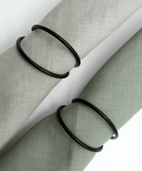 Serviettenringe Gold, Silber & Schwarz im 3x 6er Set | Rina