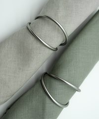 Serviettenringe Gold, Silber & Schwarz im 3x 6er Set | Rina