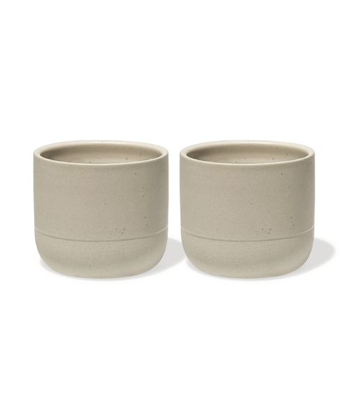 Cappuccino Keramik Becher in Beige – faro collection von 7 O'CLOCK