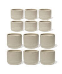Cappuccino & Espresso Keramik Becher Beige | Faro