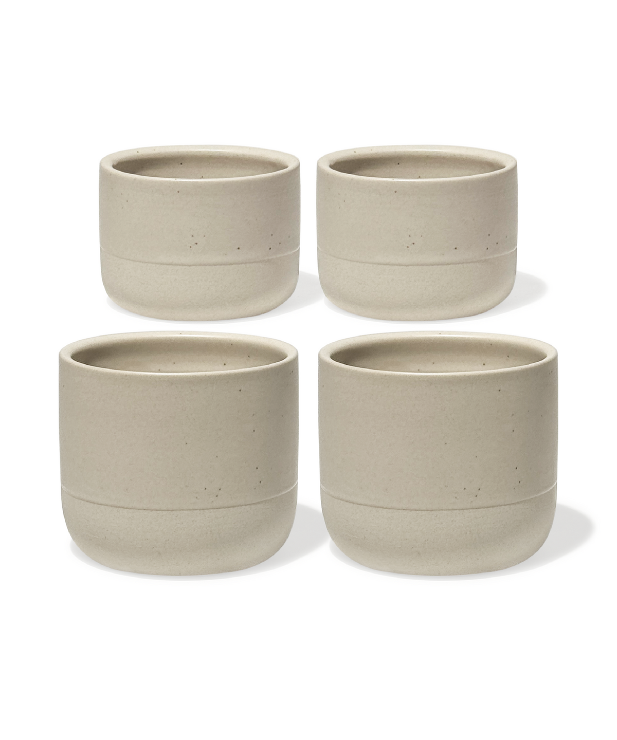 Cappuccino & Espresso Keramik Becher Beige