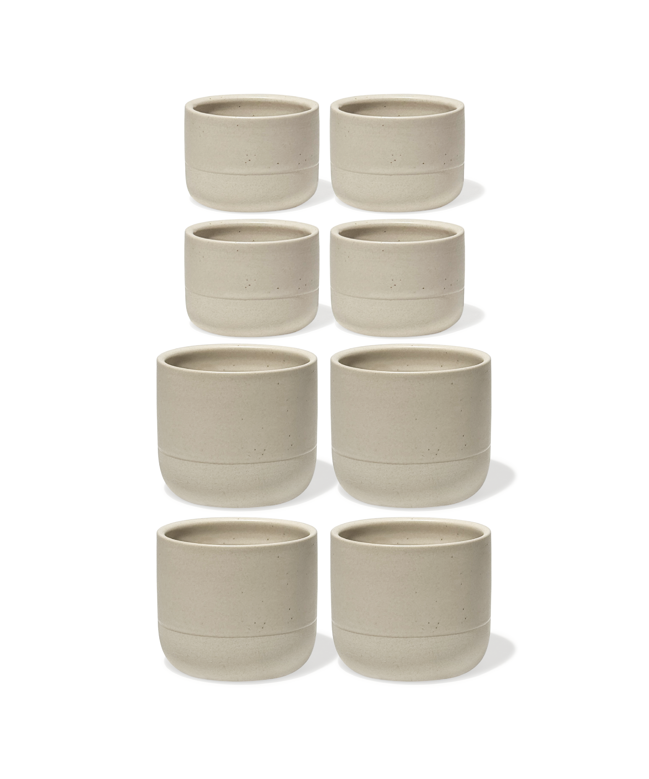 Cappuccino & Espresso Keramik Becher Beige | Faro