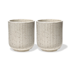 Keramik Becher im geriffeltem Design Beige | Paris
