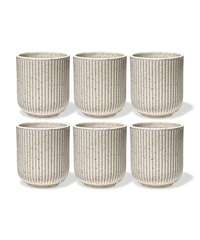 Keramik Becher im geriffeltem Design Beige | Paris