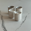 Keramik Becher im geriffeltem Design Beige | Paris