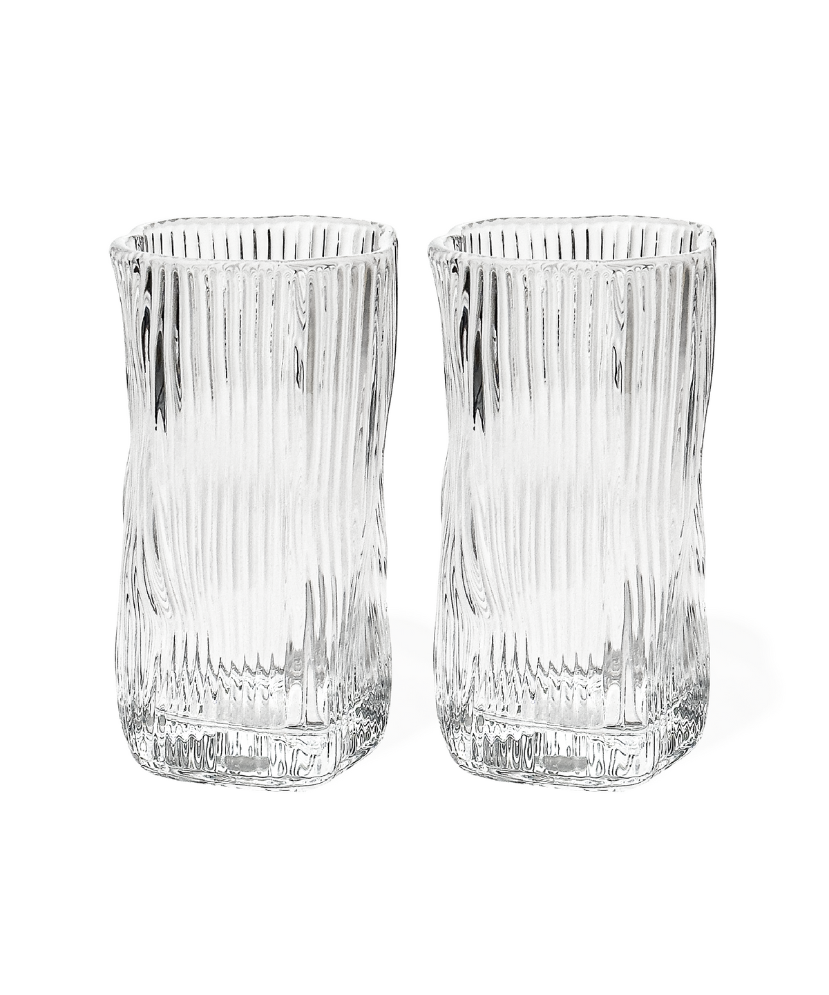 Geriffeltes Trinkglas im organischen Design – alaska collection von 7 O'CLOCK