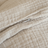 Haven Partner-Set Beige | 2× Musselin Einzelbettwäsche + 2× Kissenbezug 40×80