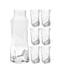 Großes organisches Glas mit Karaffe | Alaska