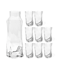 Großes organisches Glas mit Karaffe | Alaska