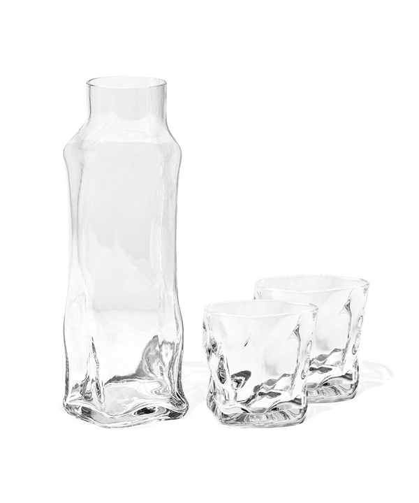 Kleines organisches Glas mit Karaffe | Alaska
