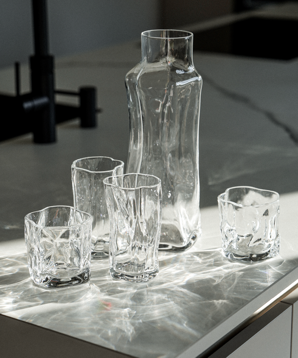 Kleines & großes organisches Glas mit Karaffe | Alaska