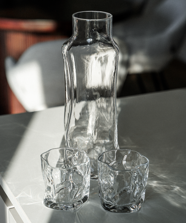 Kleines organisches Glas mit Karaffe | Alaska