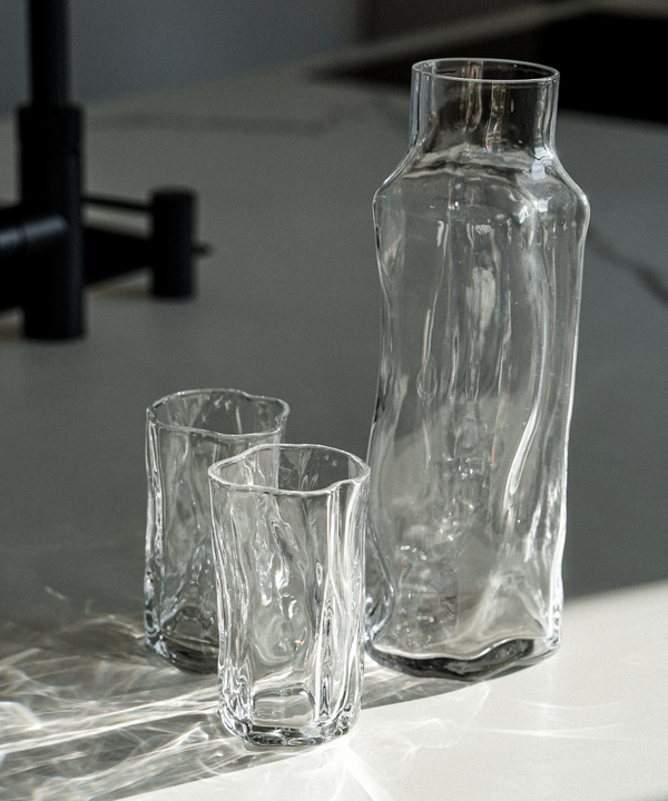 Großes organisches Glas mit Karaffe | Alaska