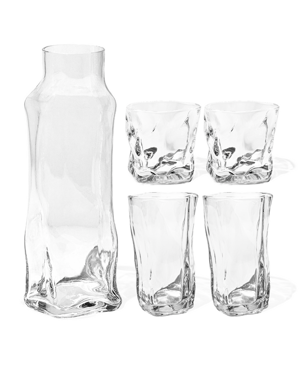 Kleines & großes organisches Glas mit Karaffe | Alaska