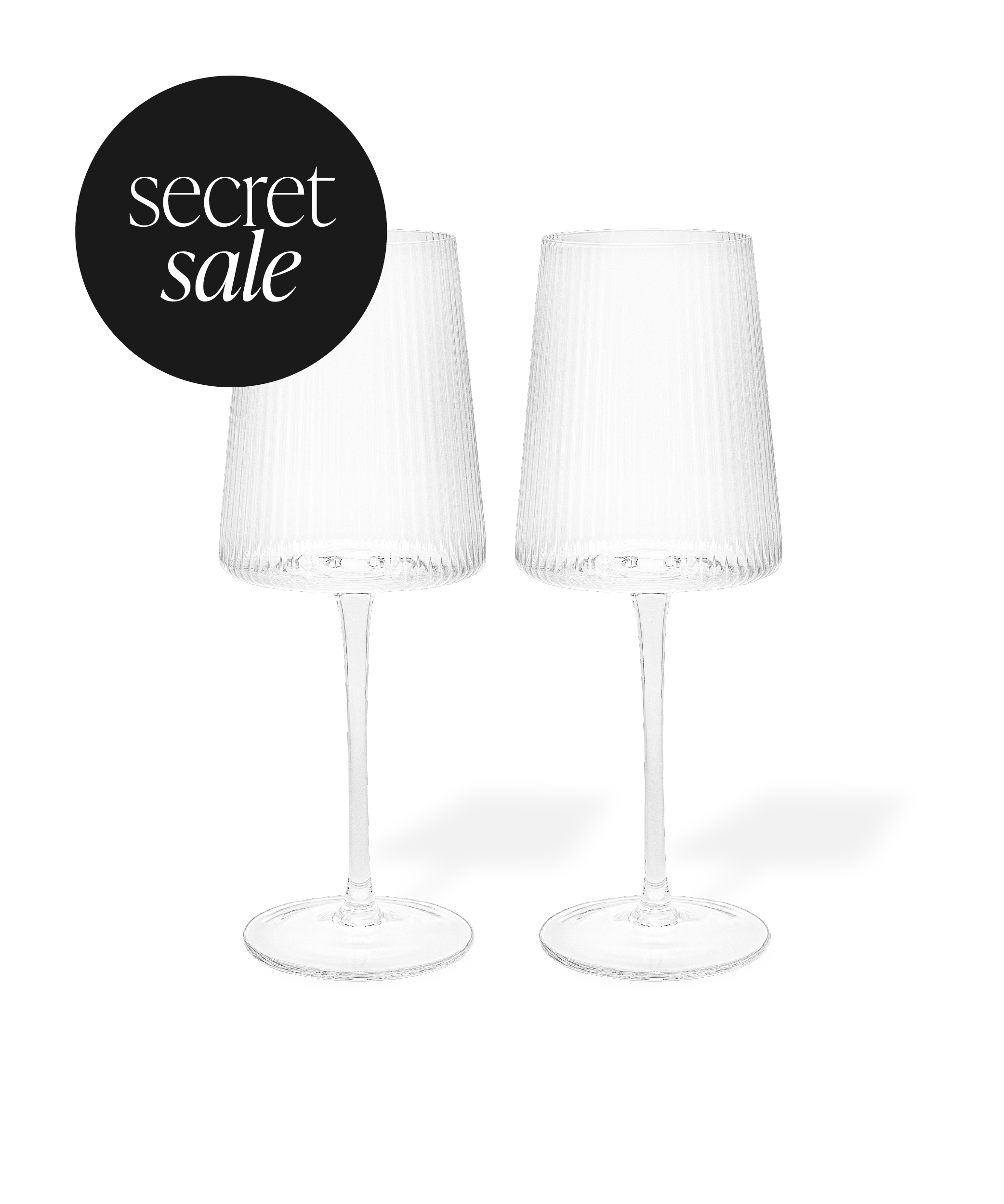 Paris geriffeltes Weinglas | Secret Sale