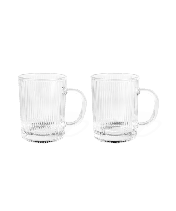 Geriffelte Glastasse (300ml) | Paris