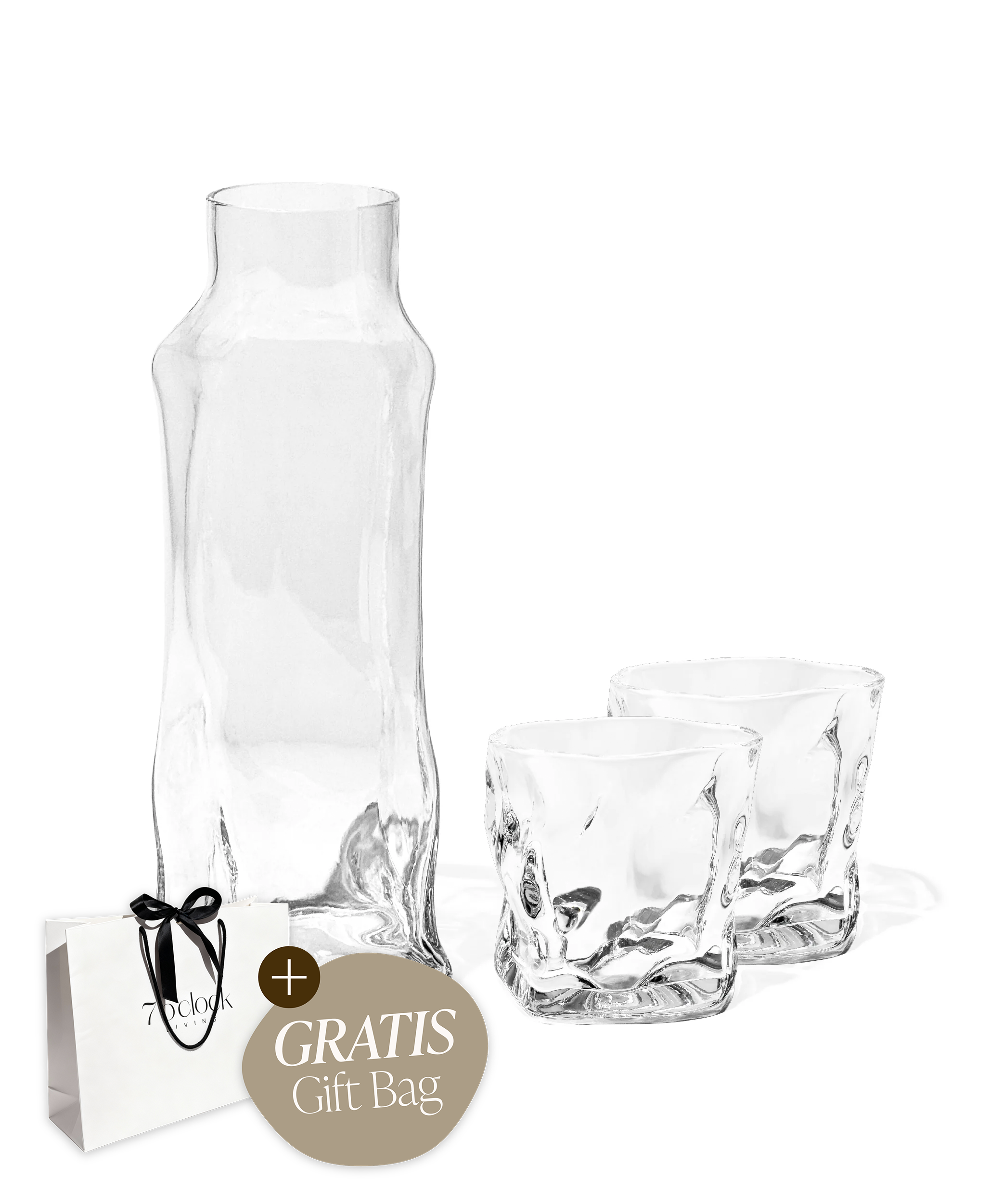 Gift-Edition Kleines organisches Glas mit Karaffe | Alaska