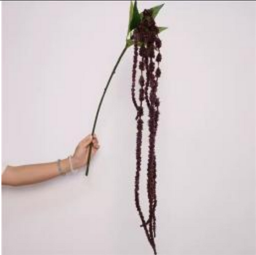 Realistische Kunstblumen Großer Amaranthus in Bordeaux – bloom collection von 7 O'CLOCK