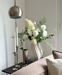 Realistisches Kunstblumen-Bouquet Ivory Grace 11er in Weiß und Grün – bloom collection von 7 O'CLOCK