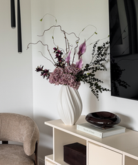 Realistisches Kunstblumen-Bouquet Plum Noir 11er in Lila, Altrosa und Grün – bloom collection von 7 O'CLOCK