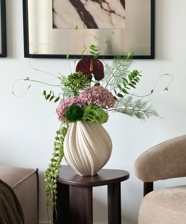 Wild Velvet 10er Bouquet in Grün, Altrosa & Bordeaux | Bloom