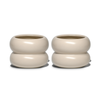 Kleiner wellenförmiger Keramikbecher Beige | Mya
