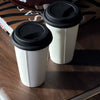 Großer Keramik To-Go Becher mit schwarzem Silikon-Deckel | Brooklyn