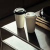 Großer Keramik To-Go Becher mit weißem Silikon-Deckel | Brooklyn