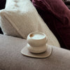 Kleiner wellenförmiger Keramikbecher Beige | Mya