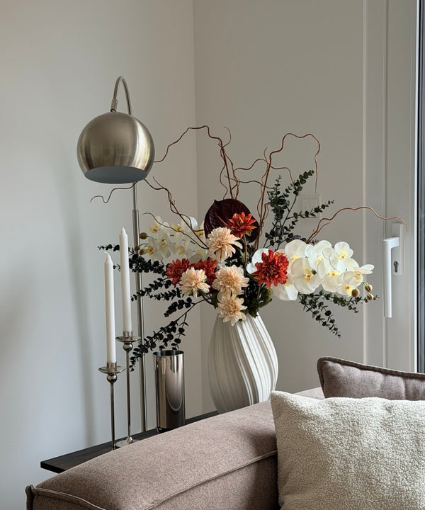 Amber Hour 11er Bouquet in Weiß, Orange & Bordeaux | Bloom