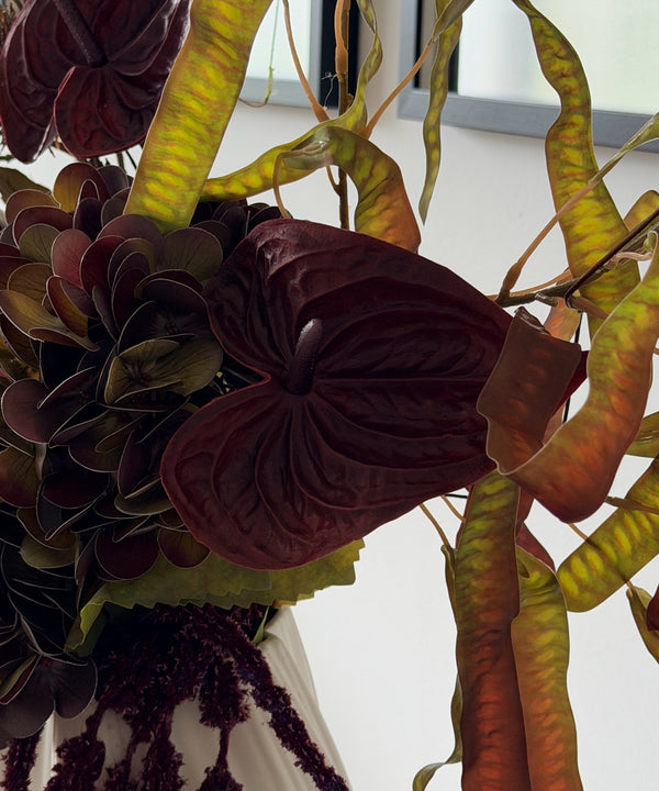 Copper Dusk 10er Bouquet in Bordeaux, Grün & Kupfer | Bloom