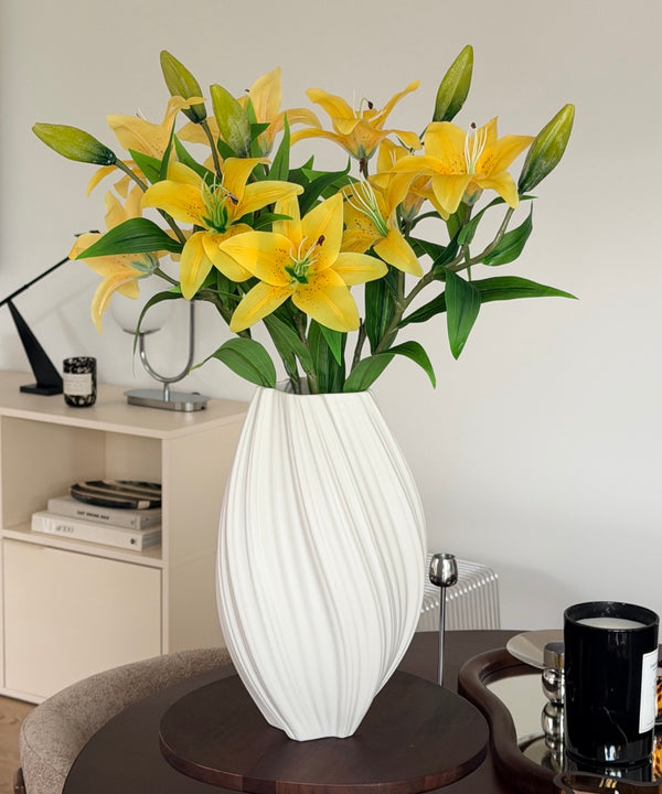 Lilien mit zwei Blüten 5er Bouquet in Gelb | Bloom