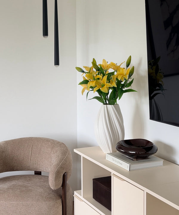 Lilien mit zwei Blüten 5er Bouquet in Gelb | Bloom