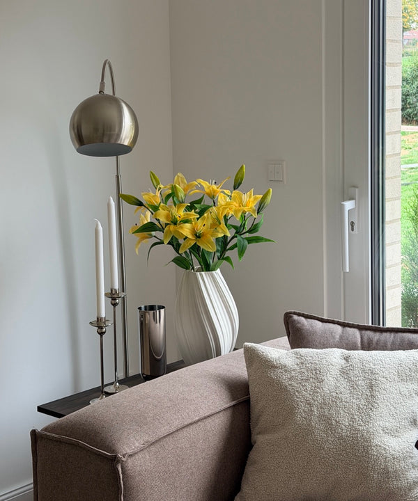 Lilien mit zwei Blüten 5er Bouquet in Gelb | Bloom