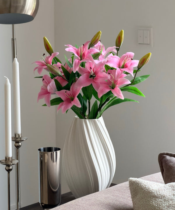 Lilien mit zwei Blüten 5er Bouquet in Pink | Bloom