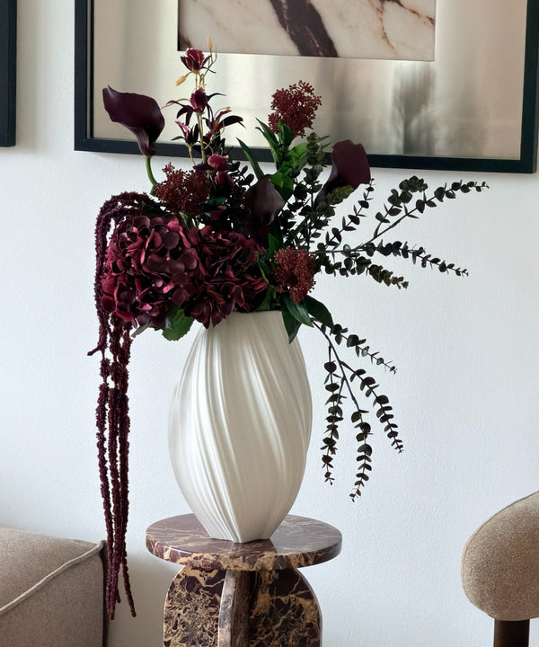 Merlot Night 10er Bouquet in Bordeaux & Grün | Bloom