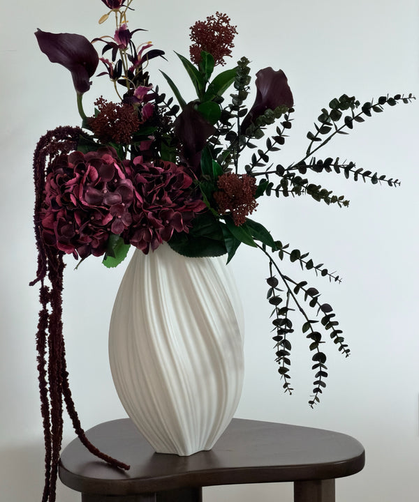 Merlot Night 10er Bouquet in Bordeaux & Grün | Bloom