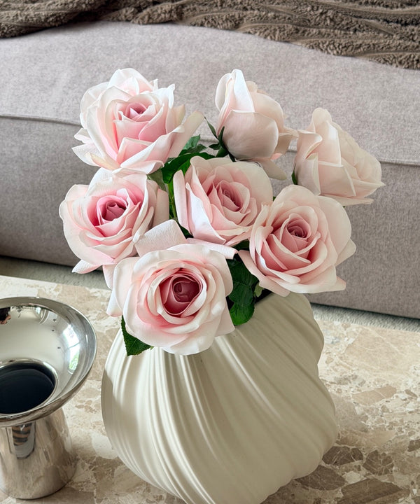 Großer Rosen 8er Bouquet in Hellrosa | Bloom